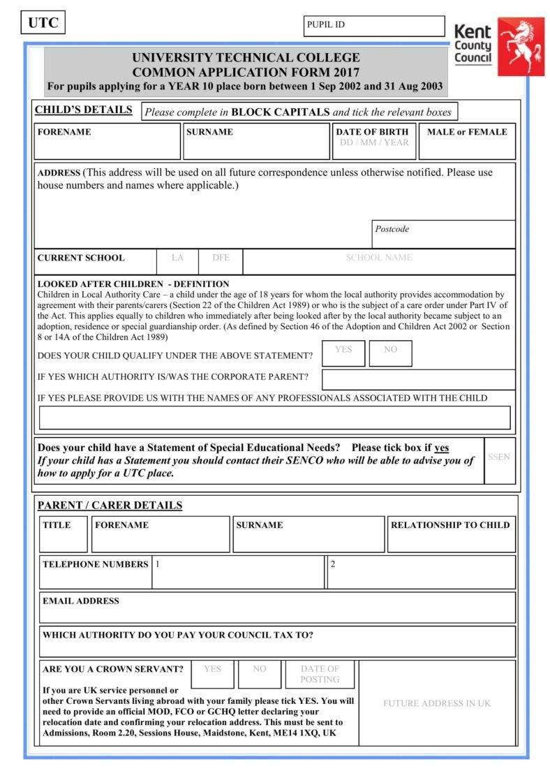 Printable Common Application 2025