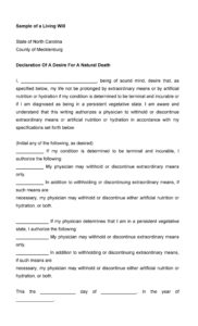 50 Free Living Will Templates Forms ALL STATES
