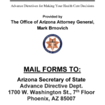 Arizona Living Will Form Free Printable Legal Forms