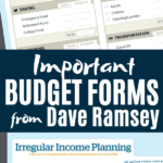 Dave Ramsey Budget Forms That Are A Lifeline When You Re