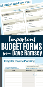 Dave Ramsey Budget Forms That Are A Lifeline When You re