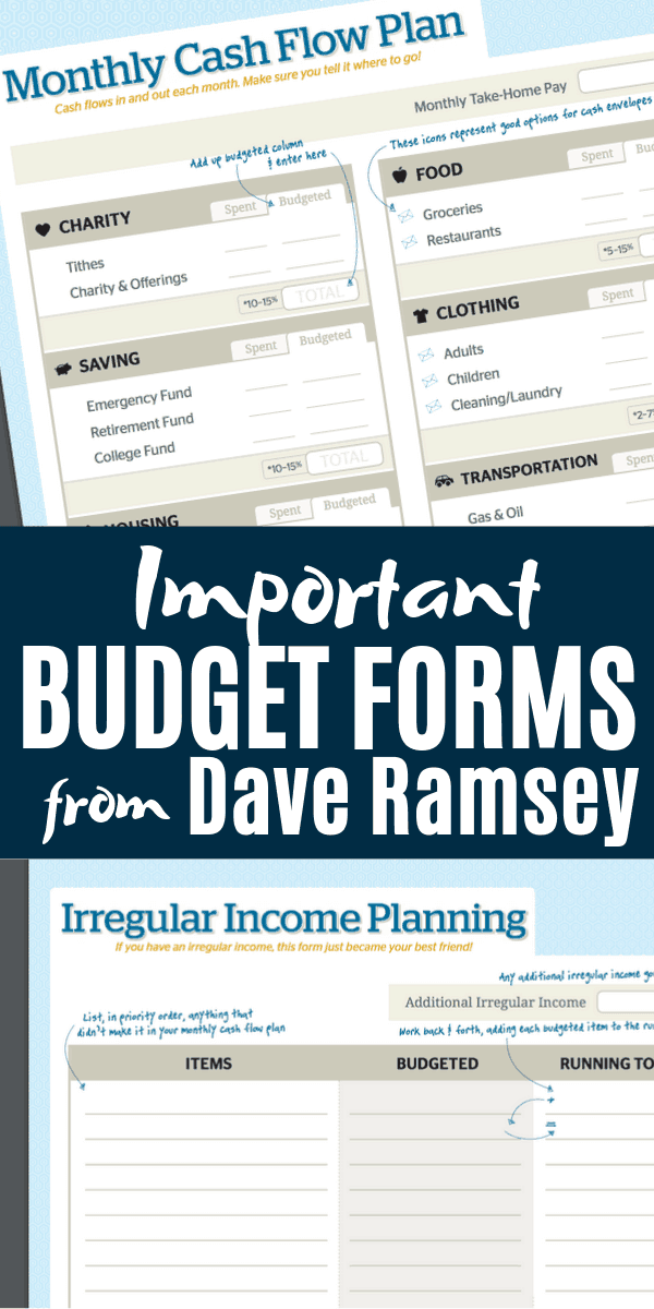 Dave Ramsey Budget Forms That Are A Lifeline When You re 