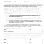 Download Indiana Living Will Form Advance Directive
