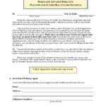 Download Maryland Living Will Form Advance Directive