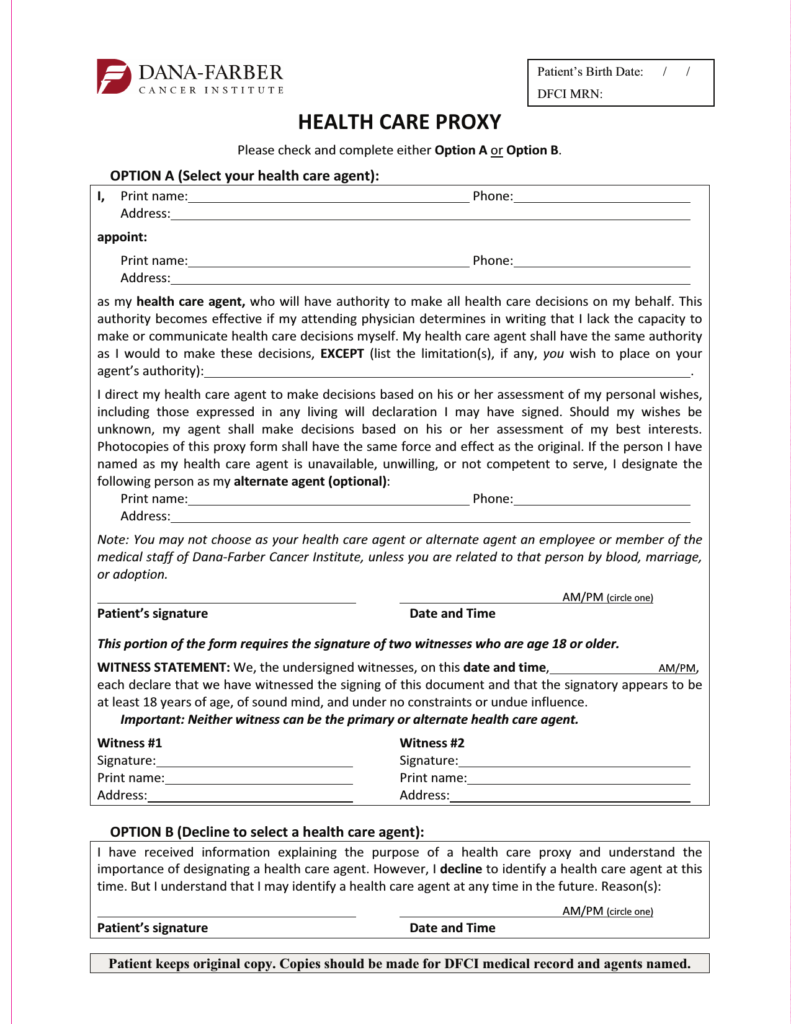 Download Massachusetts Living WIll Form Advance Living Will Forms