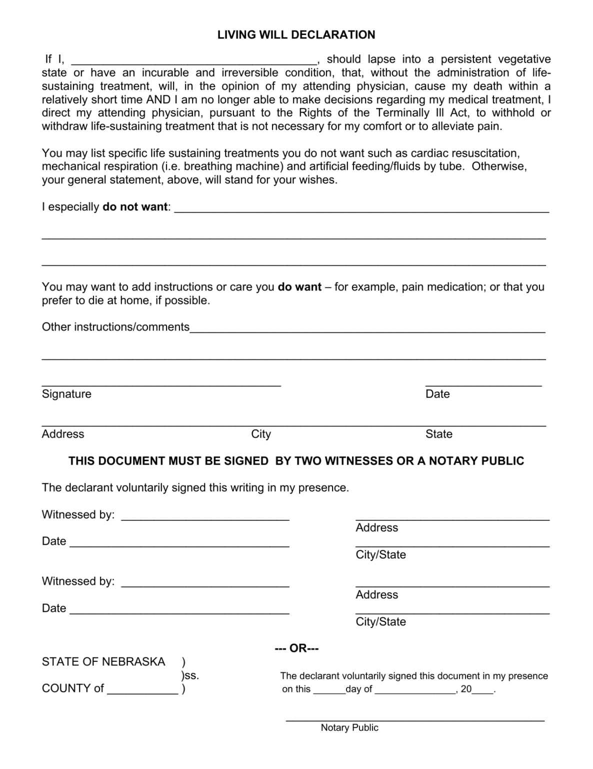 download-nebraska-living-will-form-advance-directive-living-will