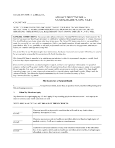 Download North Carolina Living Will Form Advance – Living Will Forms ...