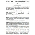 FREE 7 Sample Last Will And Testament Forms In MS Word PDF