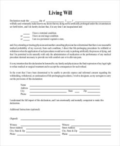 FREE 8 Sample Free Living Will Forms In PDF MS Word