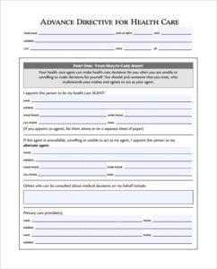FREE 9 Advance Directive Forms In PDF