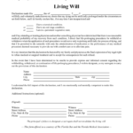 Free Florida Living Will Form PDF EForms