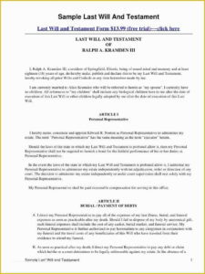 Free Florida Will Templates Of Printable Living Will Form – Living Will ...