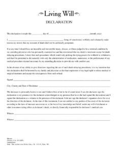 Free Living Will Form Edit Fill Sign Online Handypdf