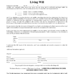 Free Living Will Forms Advance Directive Medical Poa
