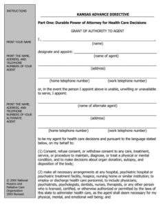 Free Living Will Forms Templates Advance Directive