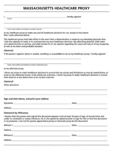 Free Living Will Forms Templates Advance Directive