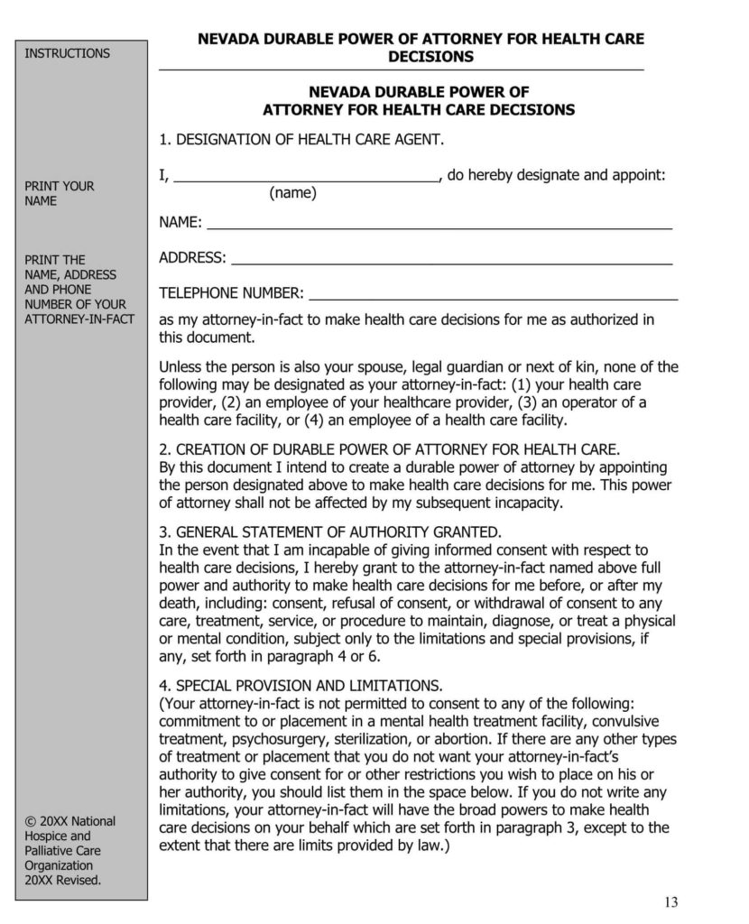 Free Living Will Forms Templates Advance Directive – Living Will Forms ...