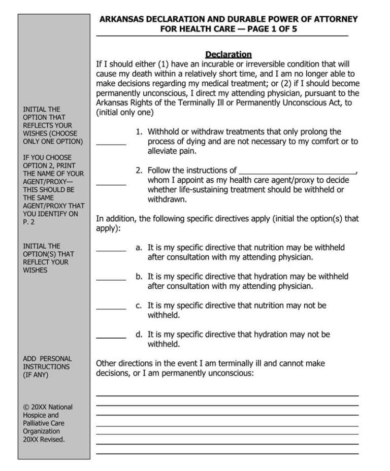 Free Living Will Forms Templates Advance Directive – Living Will Forms ...
