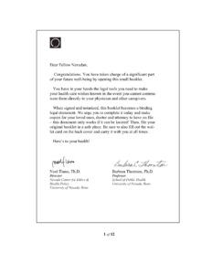 Free Nevada Living Will Form PDF EForms