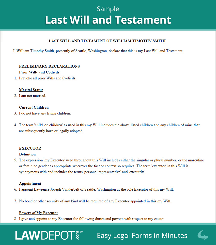 Free North Carolina Last Will And Testament Template Pdf Living Will Forms Free Printable