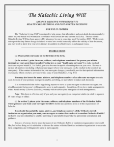 Free Online Printable Living Wills Free Printable