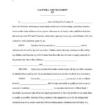 Free Printable Last Will And Testament Form GENERIC