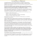 Free Printable Living Will Form Kentucky 2 Important Facts