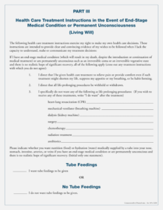 Free Printable Living Will Forms Florida Free Printable