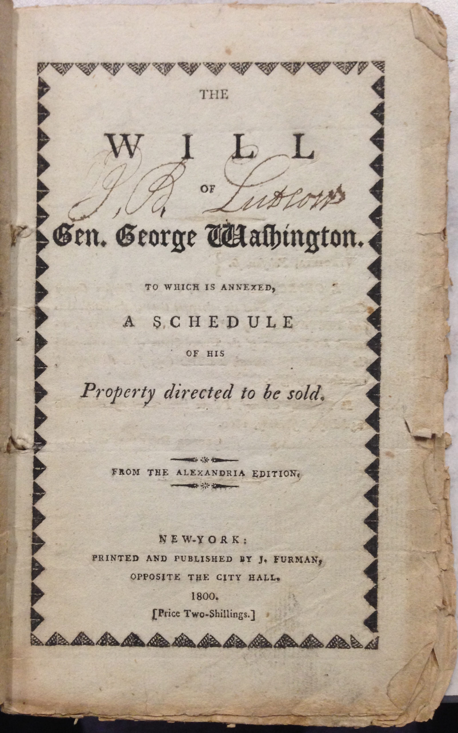 George Washington s Last Will And Testament Available In 