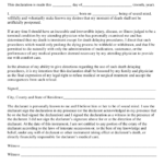 Illinois Living Will Declaration Download Printable PDF