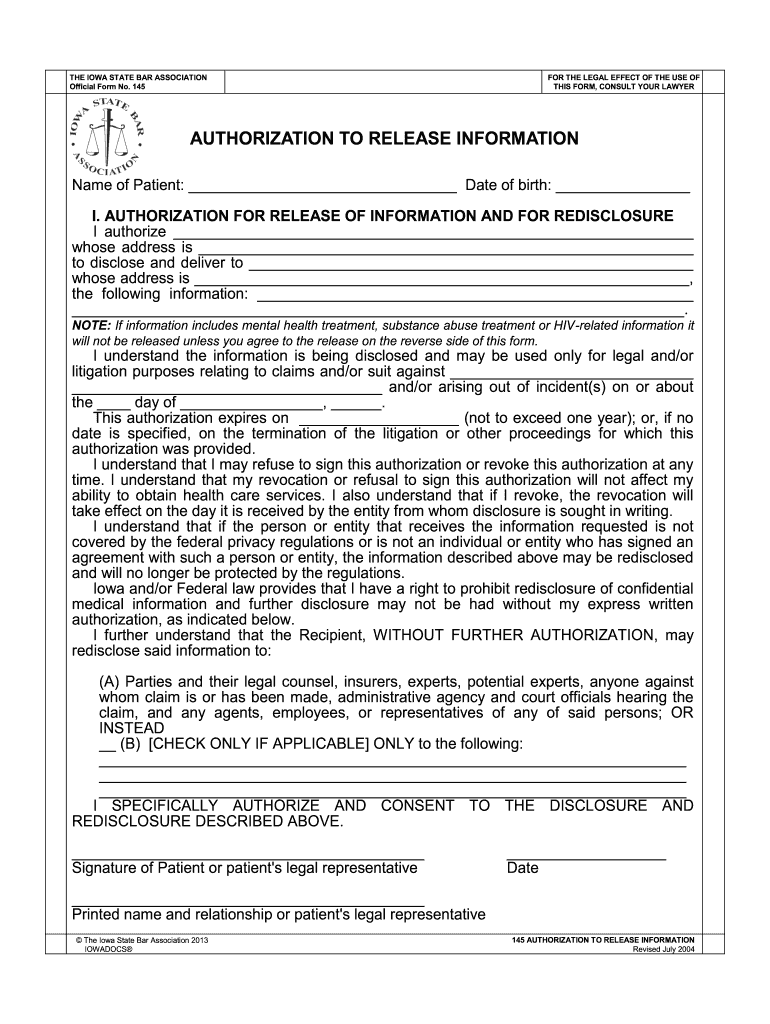 Iowa Bar Association Forms Fill Out And Sign Printable 