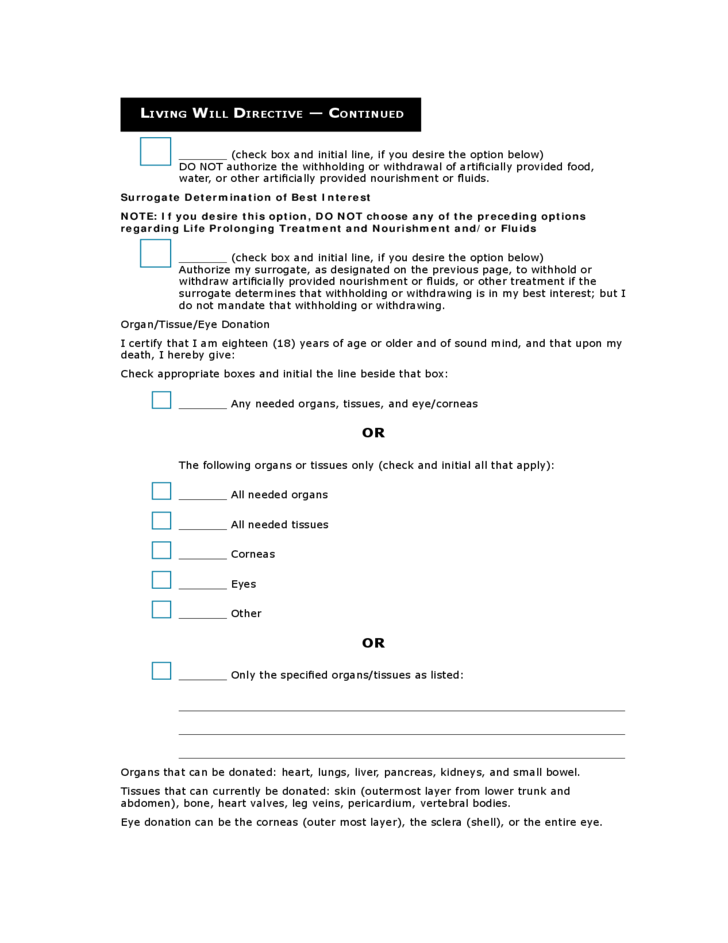 Kentucky Living Will Packet Free Download Living Will Forms Free 