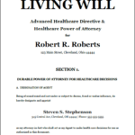 Living Will Healthcare Legal Forms Software Standard Legal
