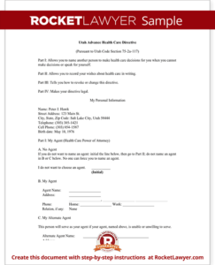 Living Will Utah Form Create A Utah Living Will with