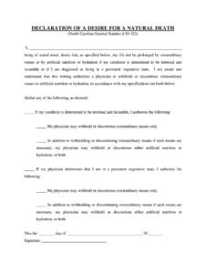 Nc Living Will Pdf Fill Online Printable Fillable