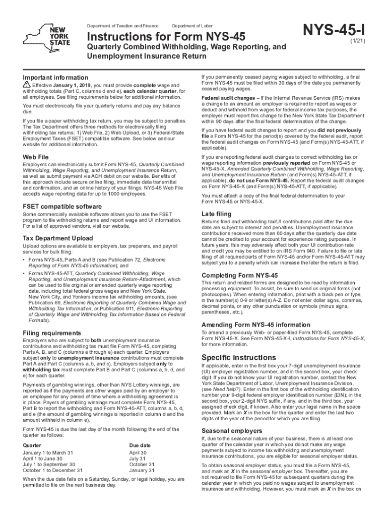 NY NYS 45 I 2021 Fill Out Tax Template Online US Legal 