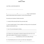 Simple Will Fill Out And Sign Printable PDF Template
