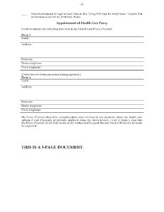 UK Living Will Legal Forms And Business Templates